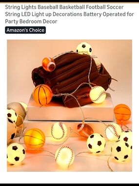 New Set Of 40 Sports Theme String Lights For Kids Room
